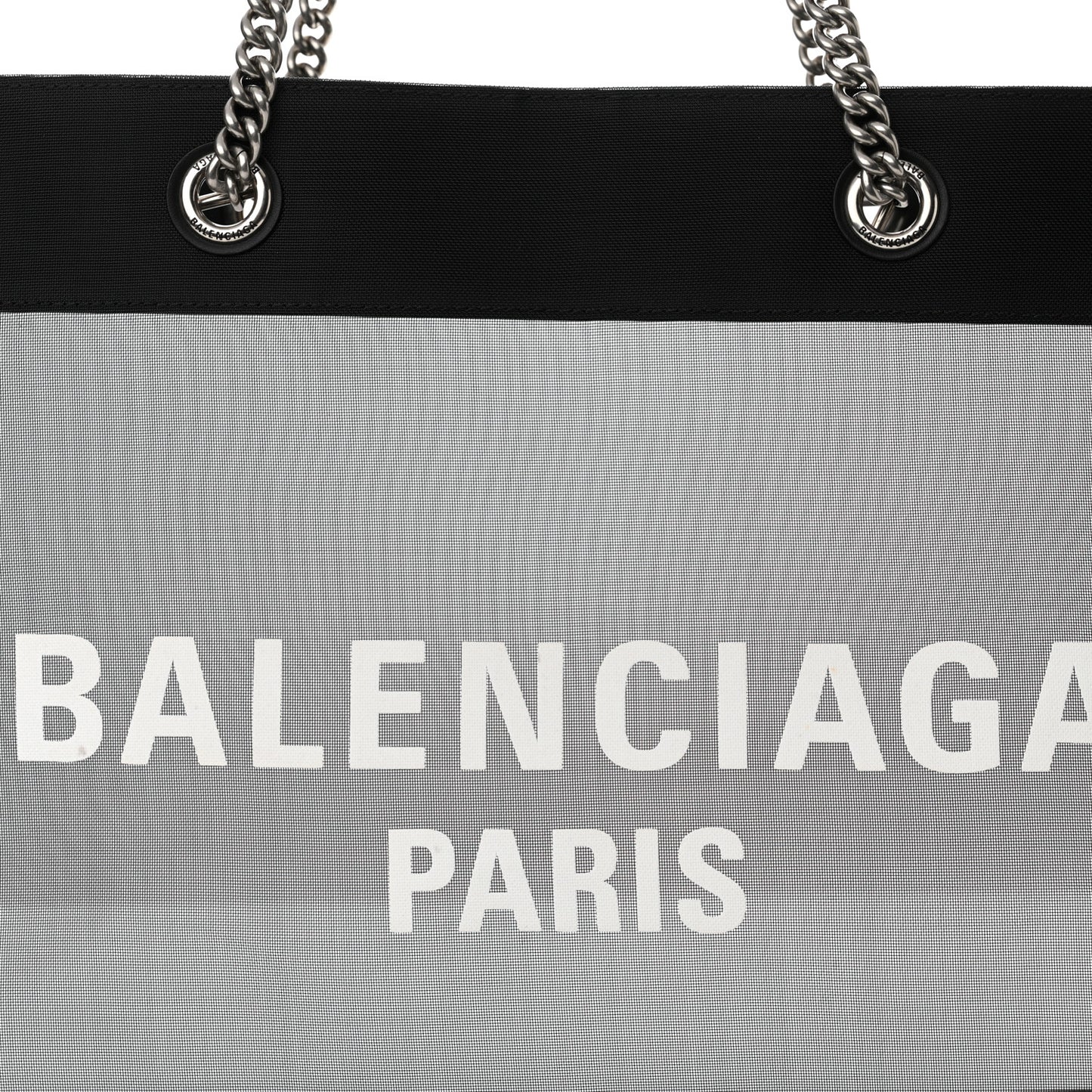 Mesh Large Duty Free Tote Black
