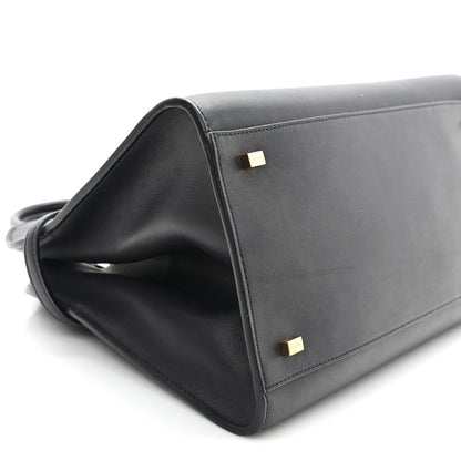 The Row Polished Saddle Calfskin Soft Margaux 12 Black 8 of 11