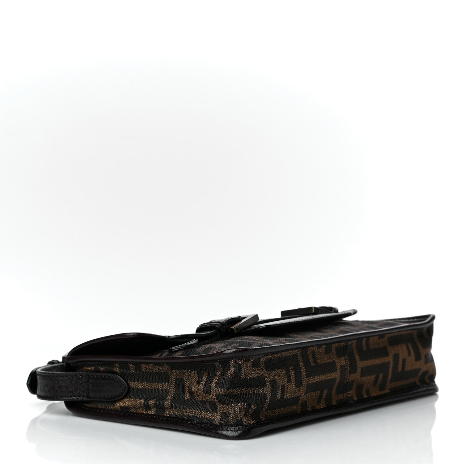 Fendi Zucca Calfskin Shoulder Bag Tobacco 4 of 19