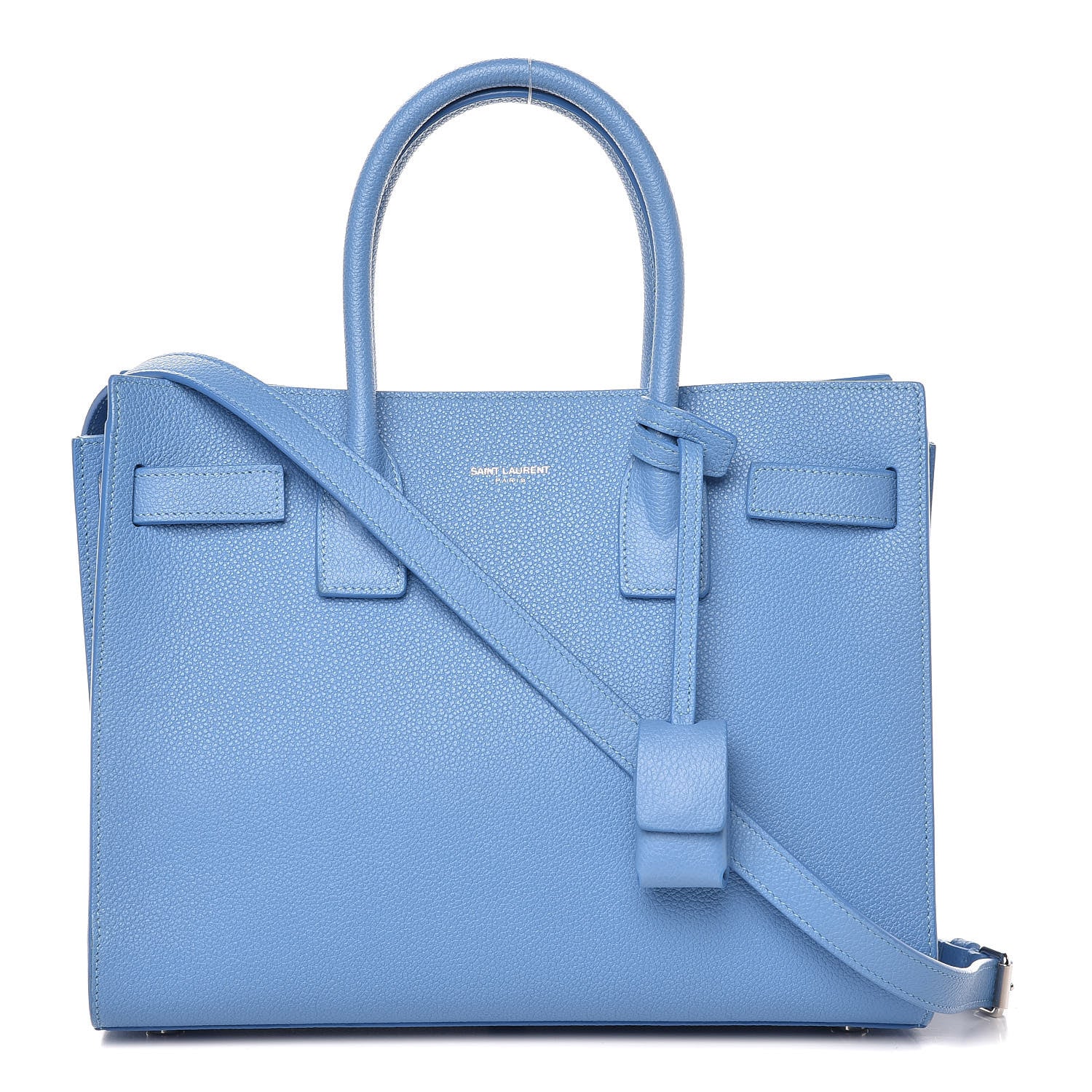 Saint Laurent Grained Calfskin Baby Sac De Jour Blue Clair 1 of 13