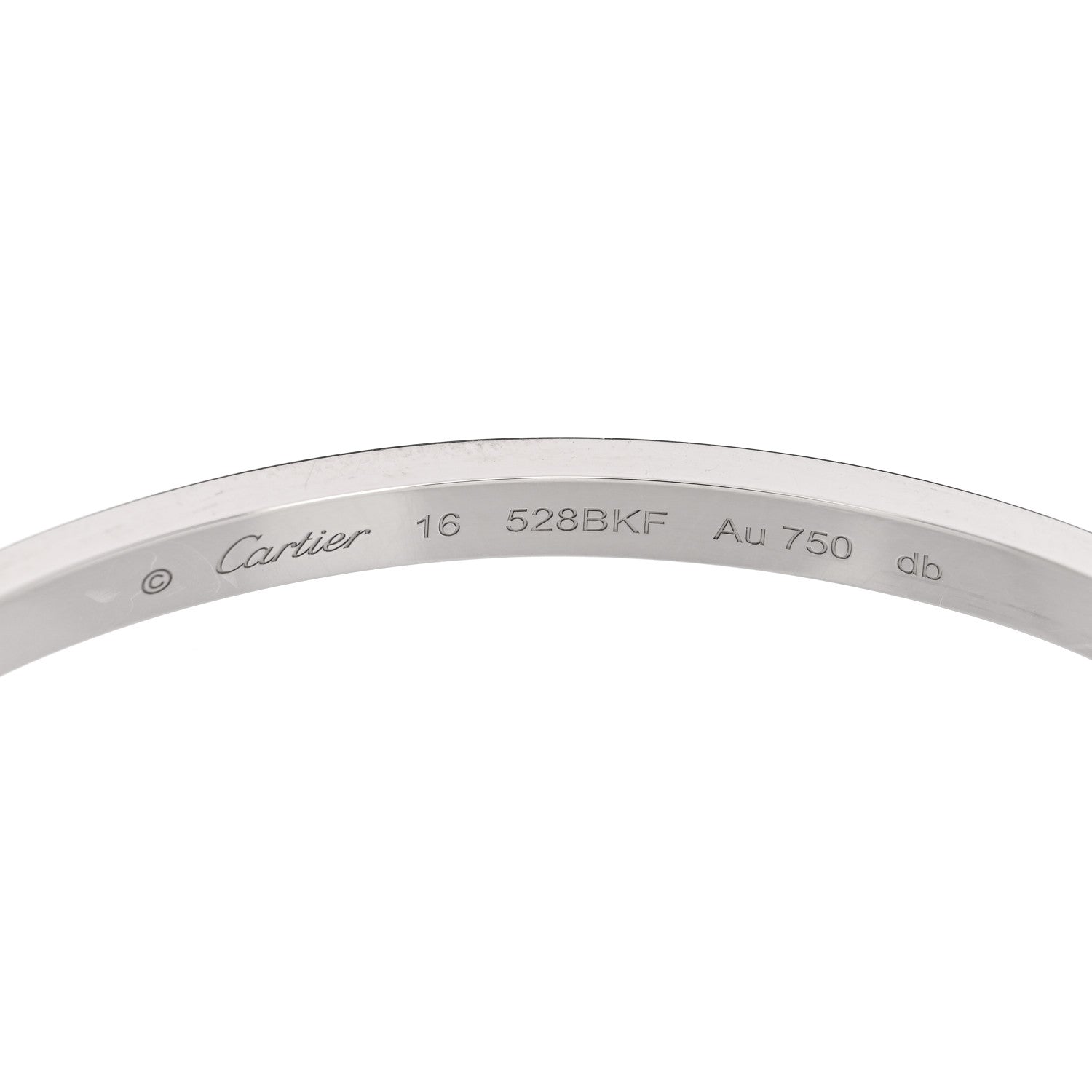 Cartier 18K White Gold Small LOVE Bracelet 16 4 of 8