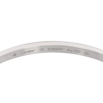 Cartier 18K White Gold Small LOVE Bracelet 16 4 of 8