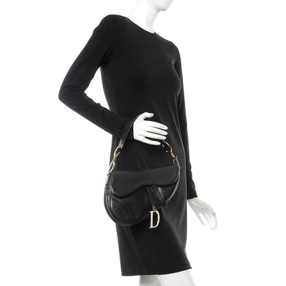 Christian Dior Calfskin Saddle Bag Black 2 of 10
