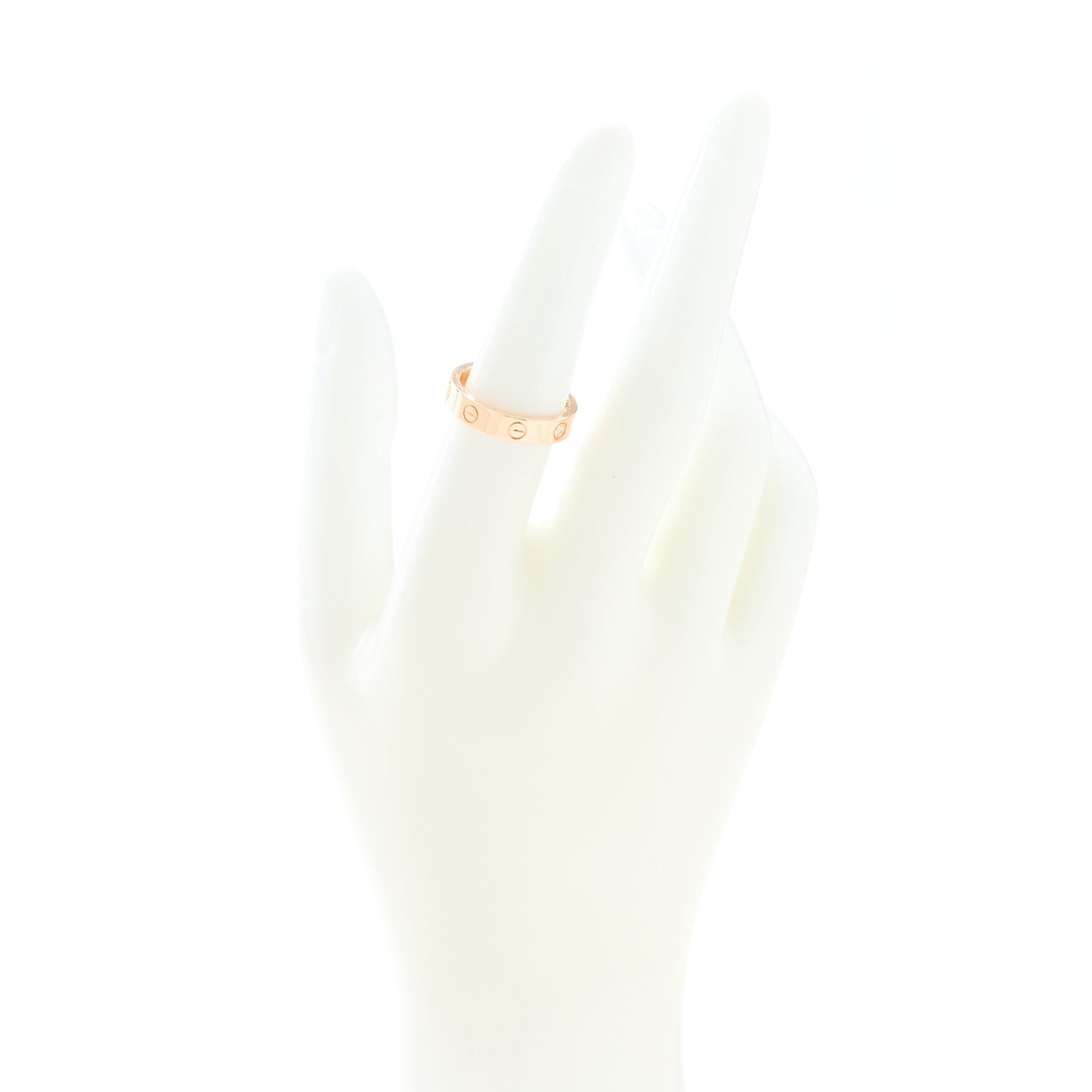 Cartier 18K Pink Gold Diamond 4mm LOVE Wedding Band Ring 53 6.25 2 of 4