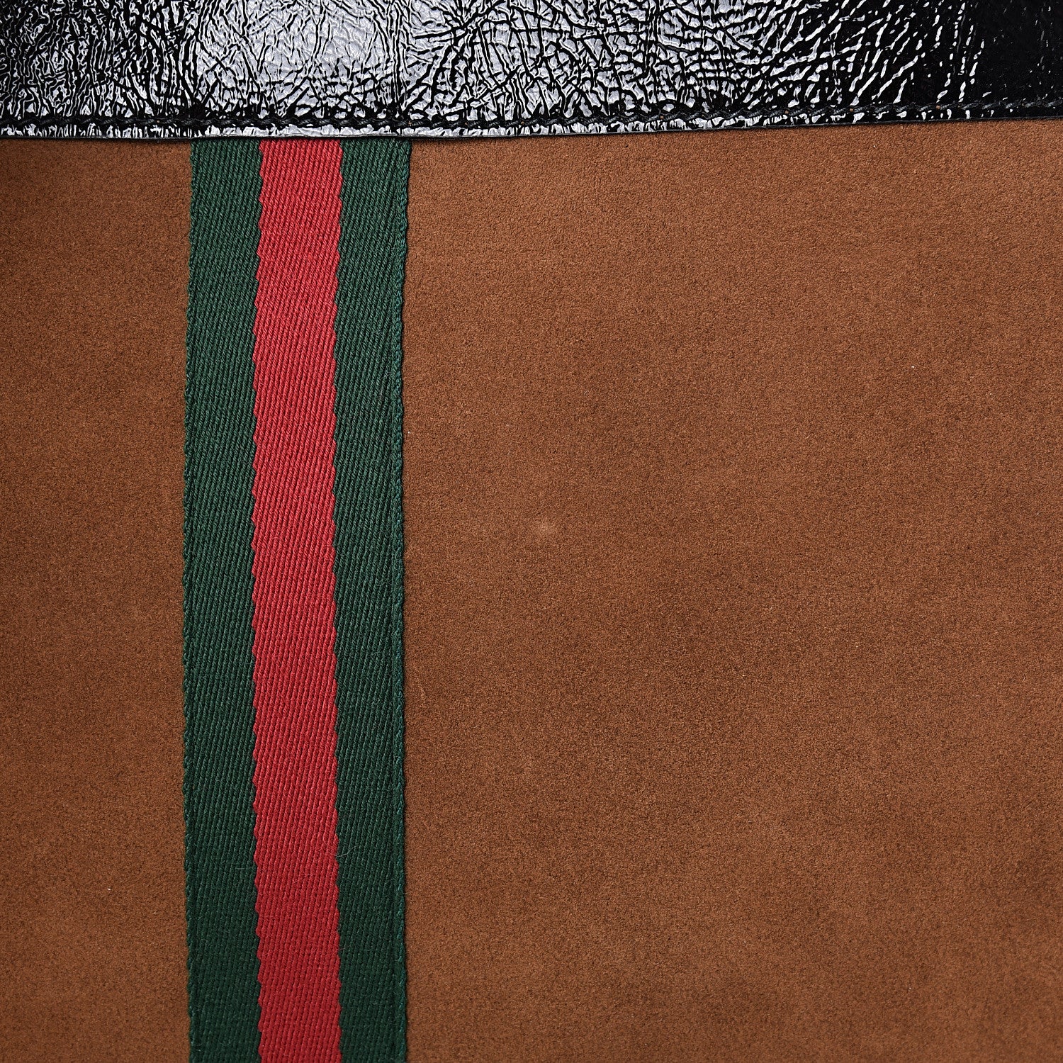 Gucci Suede Patent Large Rajah Chain Tote Nocciola Black 12 of 12