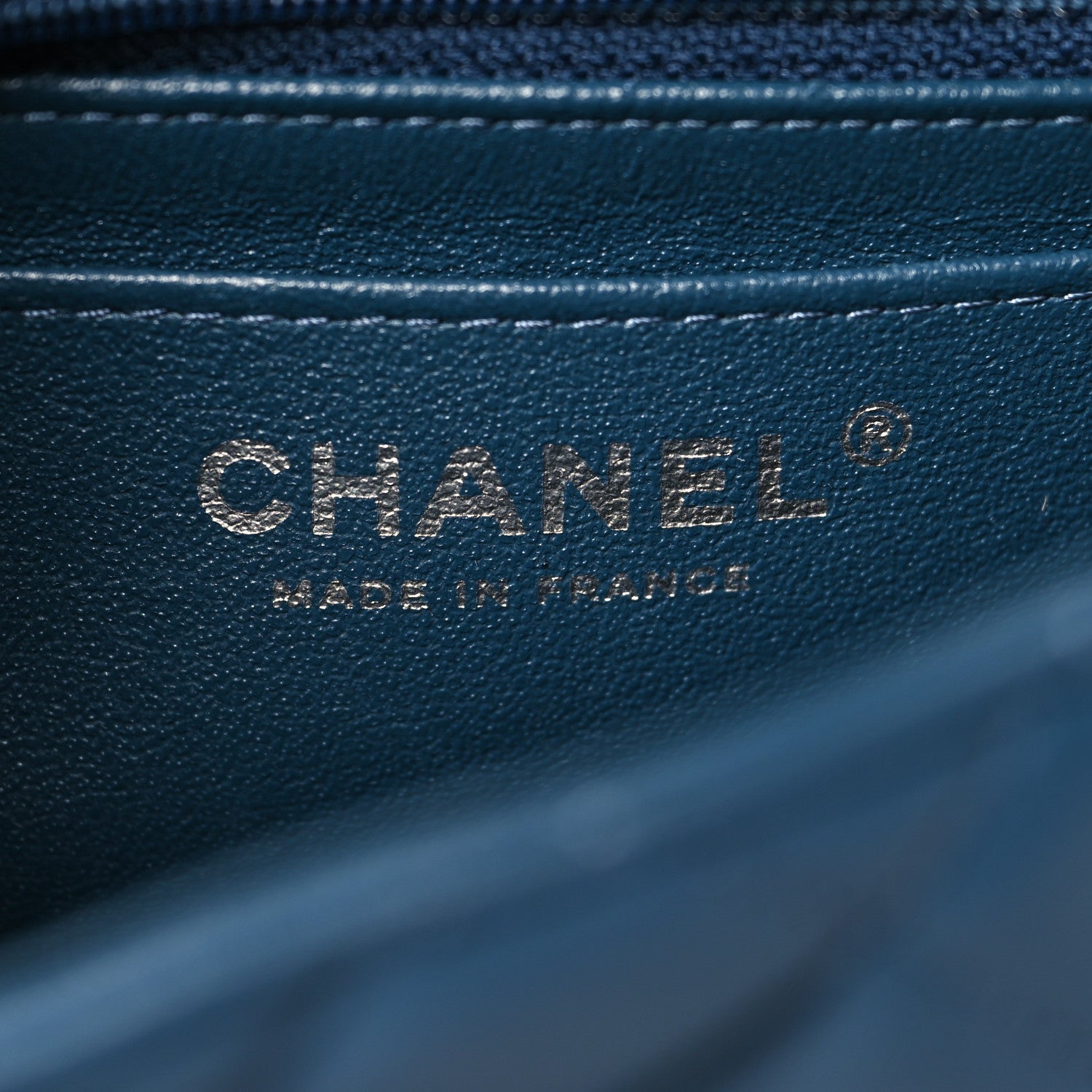 Chanel Lambskin Quilted Mini Square Flap Dark Blue 6 of 10
