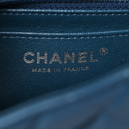 Chanel Lambskin Quilted Mini Square Flap Dark Blue 6 of 10