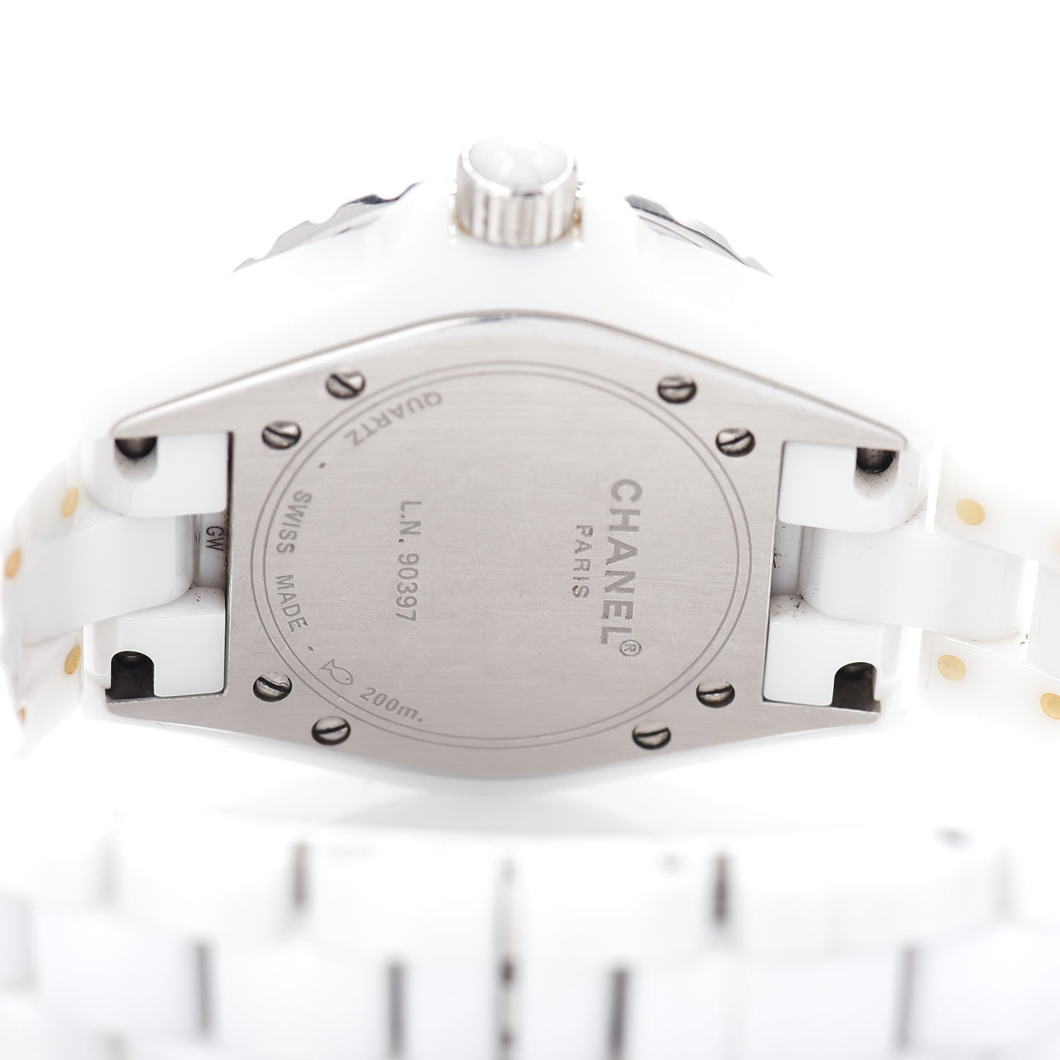 Chanel Stainless Steel Ceramic 33mm J12 Quartz Watch White 4 of 5