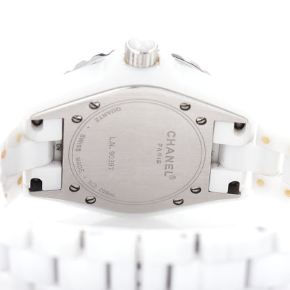 Chanel Stainless Steel Ceramic 33mm J12 Quartz Watch White 4 of 5