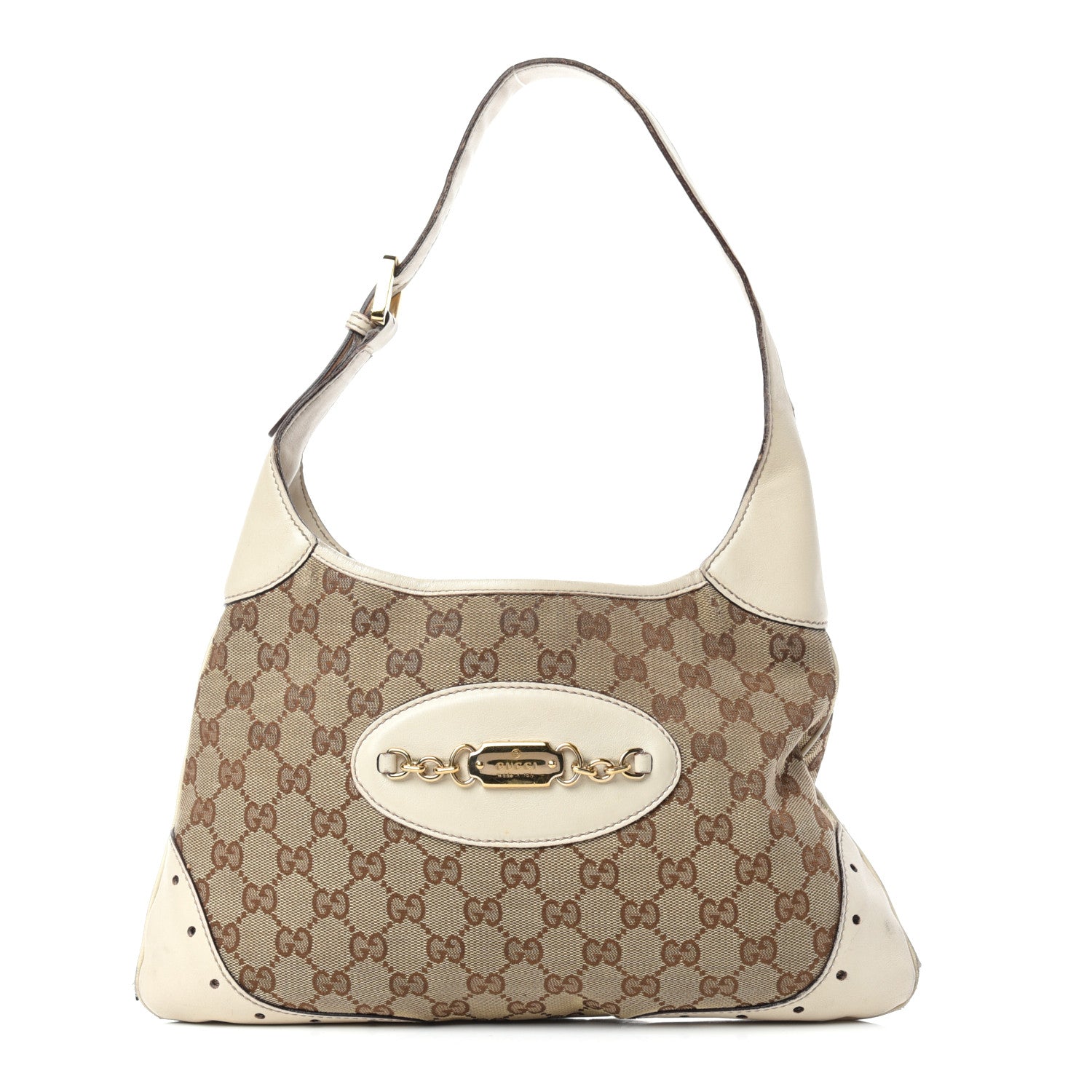 Gucci Monogram Punch Hobo White 1 of 10