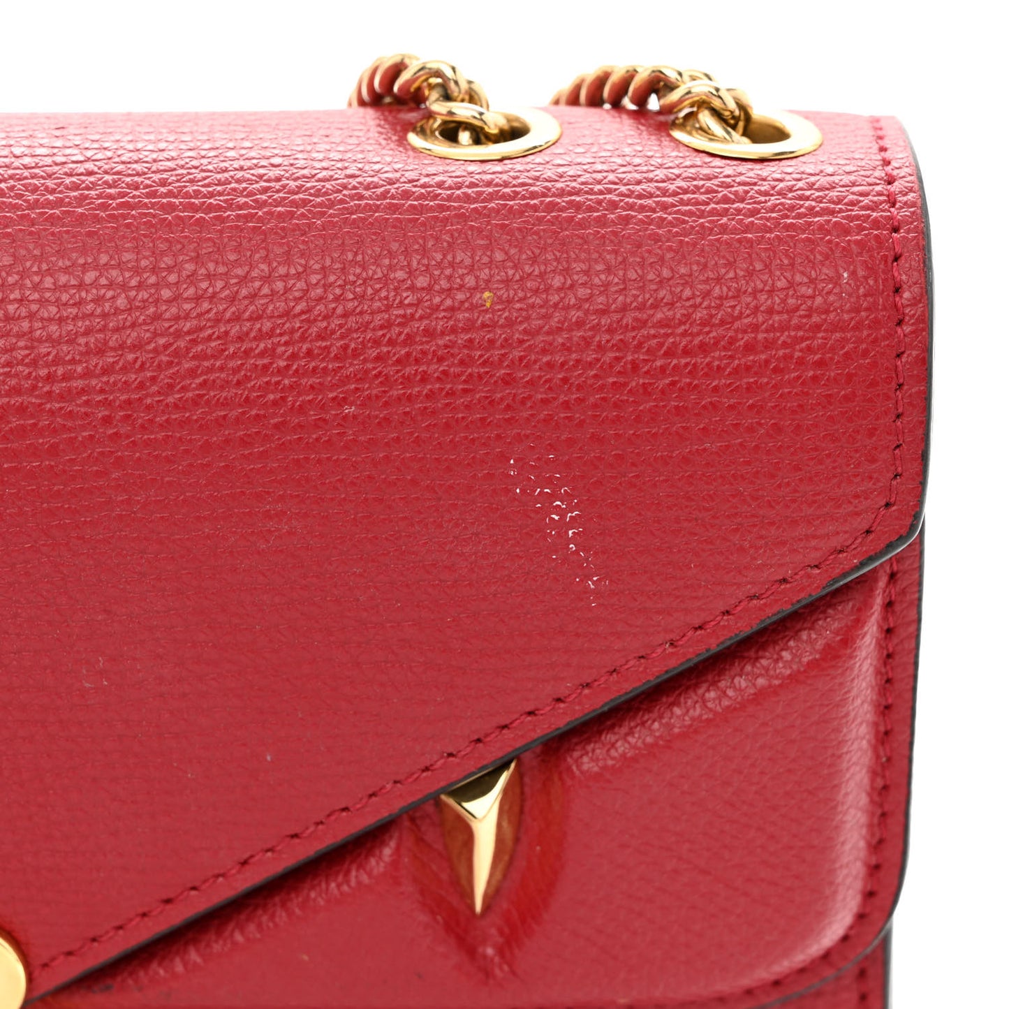 Vitello Vienna Glazed Fabric FF 1974 Monster Eyes Small Bag Bug Chain Bag Fragola Tobacco Moro