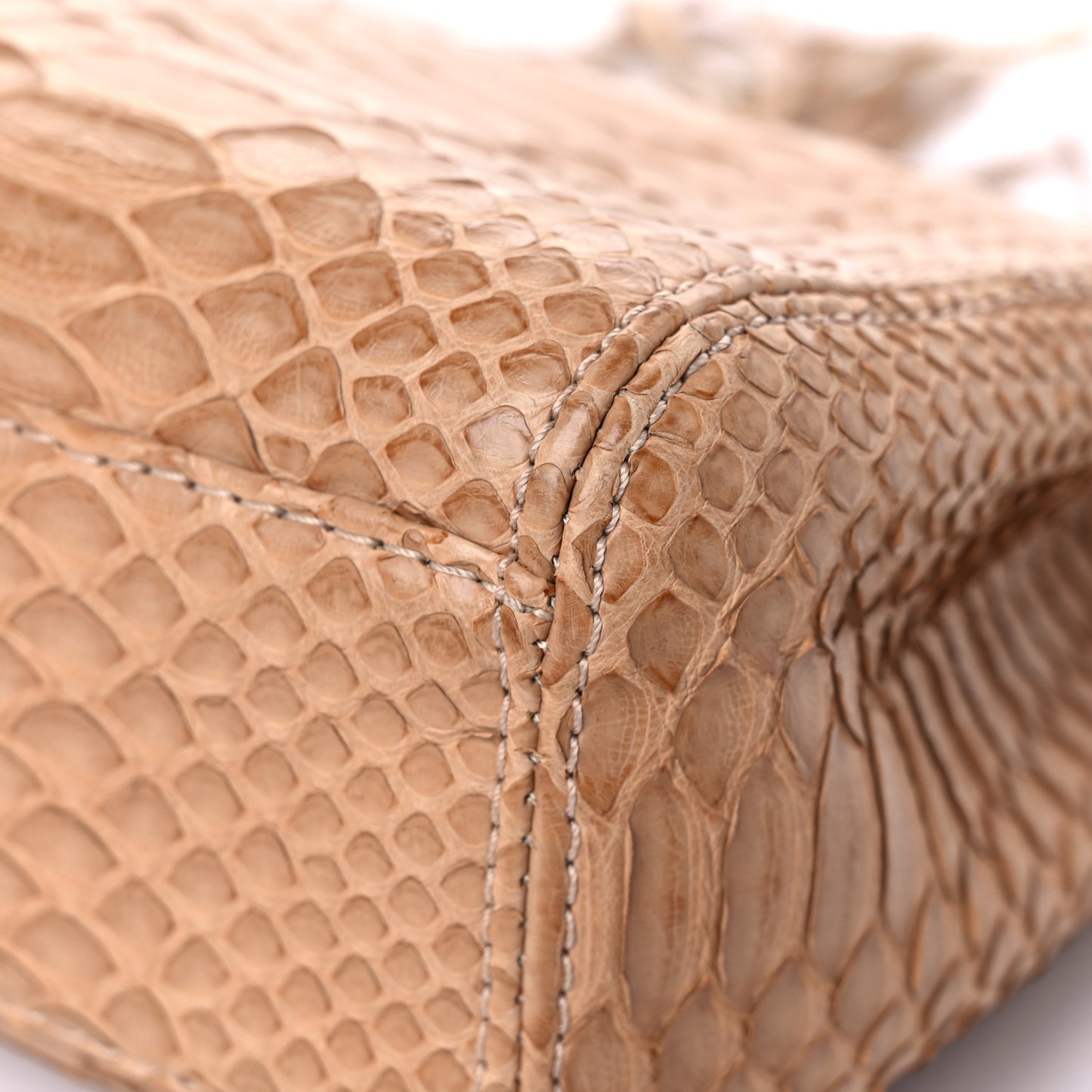Python Medium Soho Tassel Flap Beige