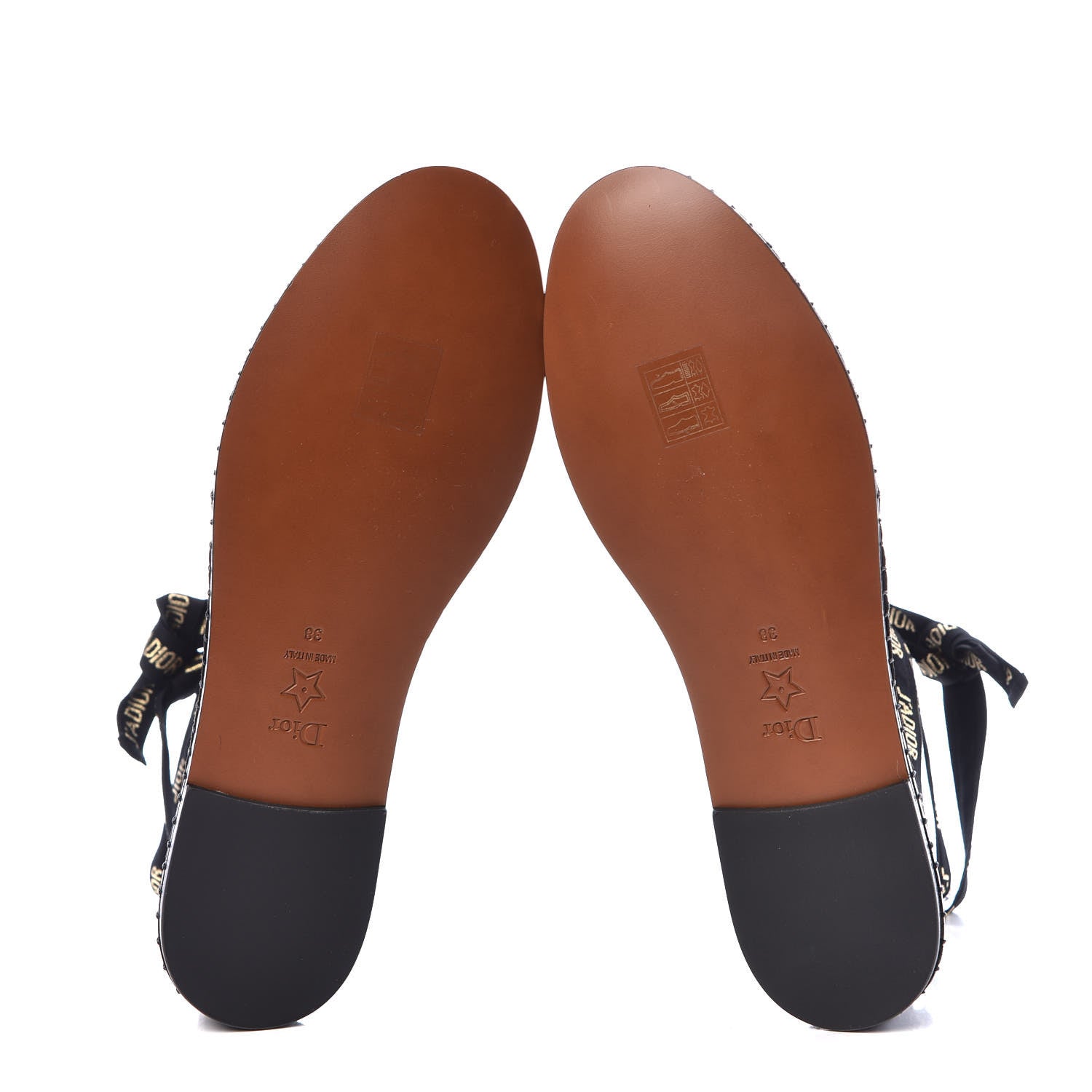 Christian Dior Mesh Nicely-D Ankle Tie Flat Espadrilles 38 Black 5 of 8