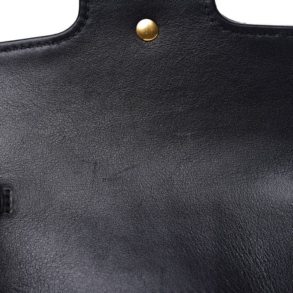 Gucci Calfskin Matelasse Super Mini GG Marmont Shoulder Bag Black 11 of 14