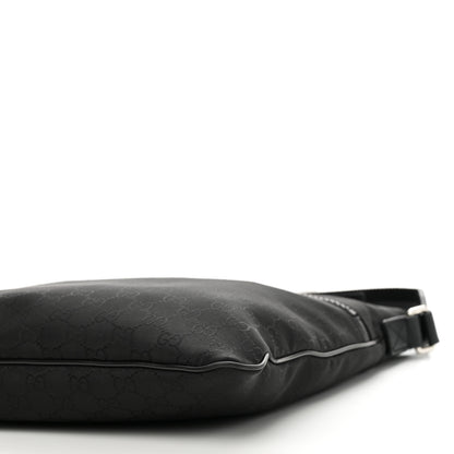 Gucci Nylon Monogram Medium Flat Messenger Bag Black 10 of 10