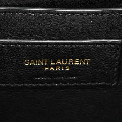 Saint Laurent Patent Matelasse Monogram Large Vicky Chain Bag Black 6 of 16