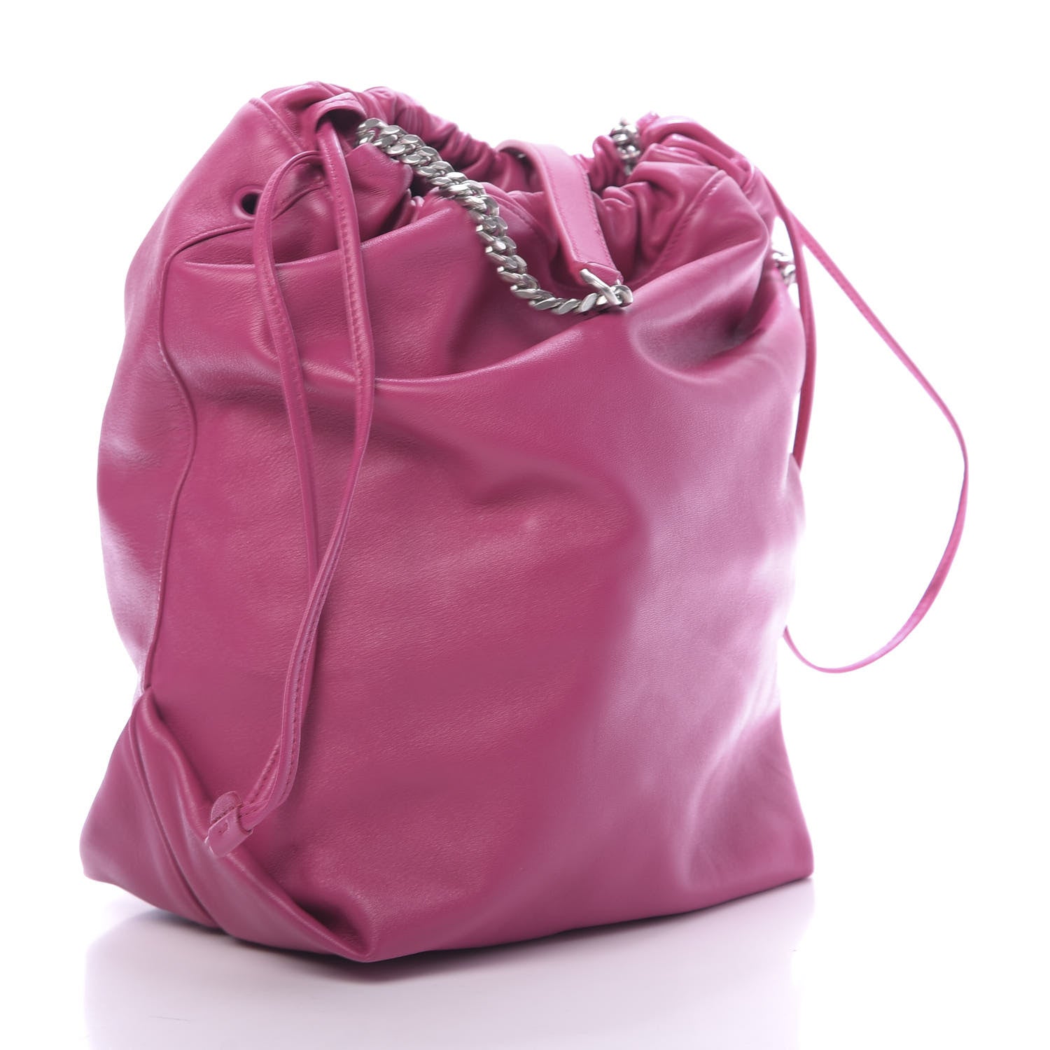 Saint Laurent Lambskin Teddy Drawstring Bag Freesia 3 of 10