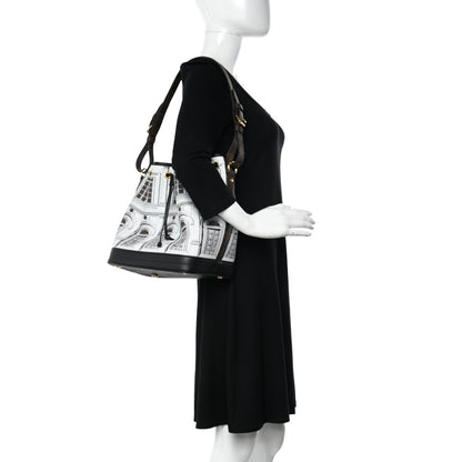 Louis Vuitton X FORNASETTI Calfskin Architettura Noe MM Black White 2 of 9