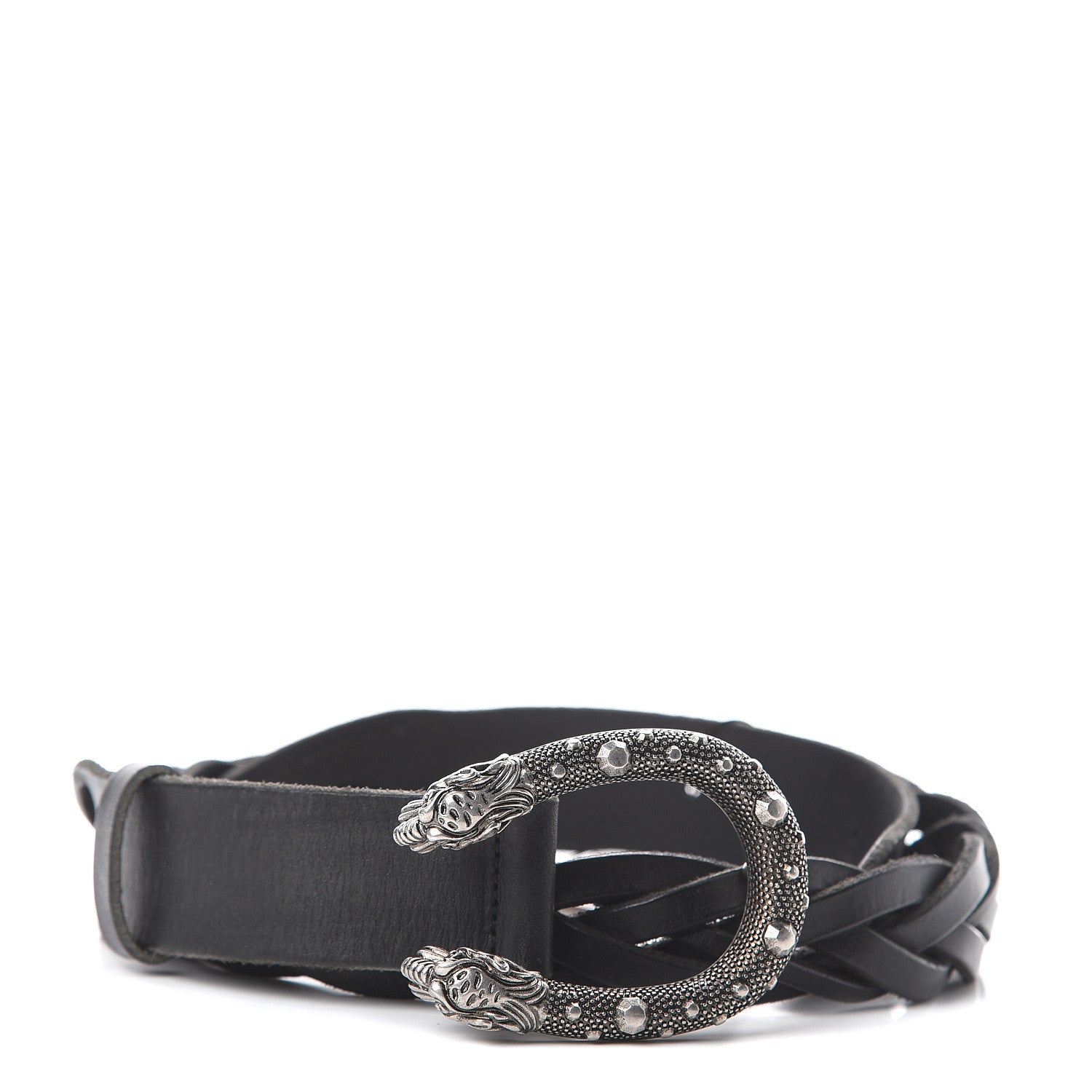 Gucci Calfskin Braided Dionysus Belt 90 36 Black 1 of 3