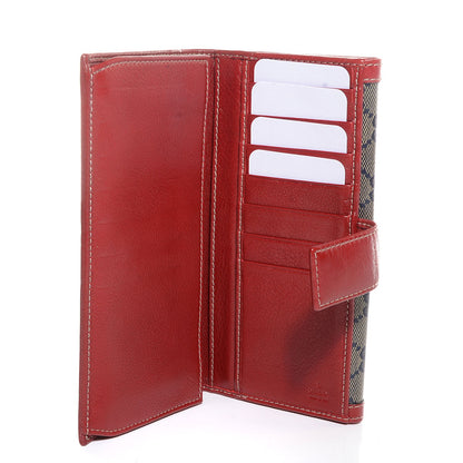 Gucci Crystal Monogram Continental Wallet Red Navy 6 of 8