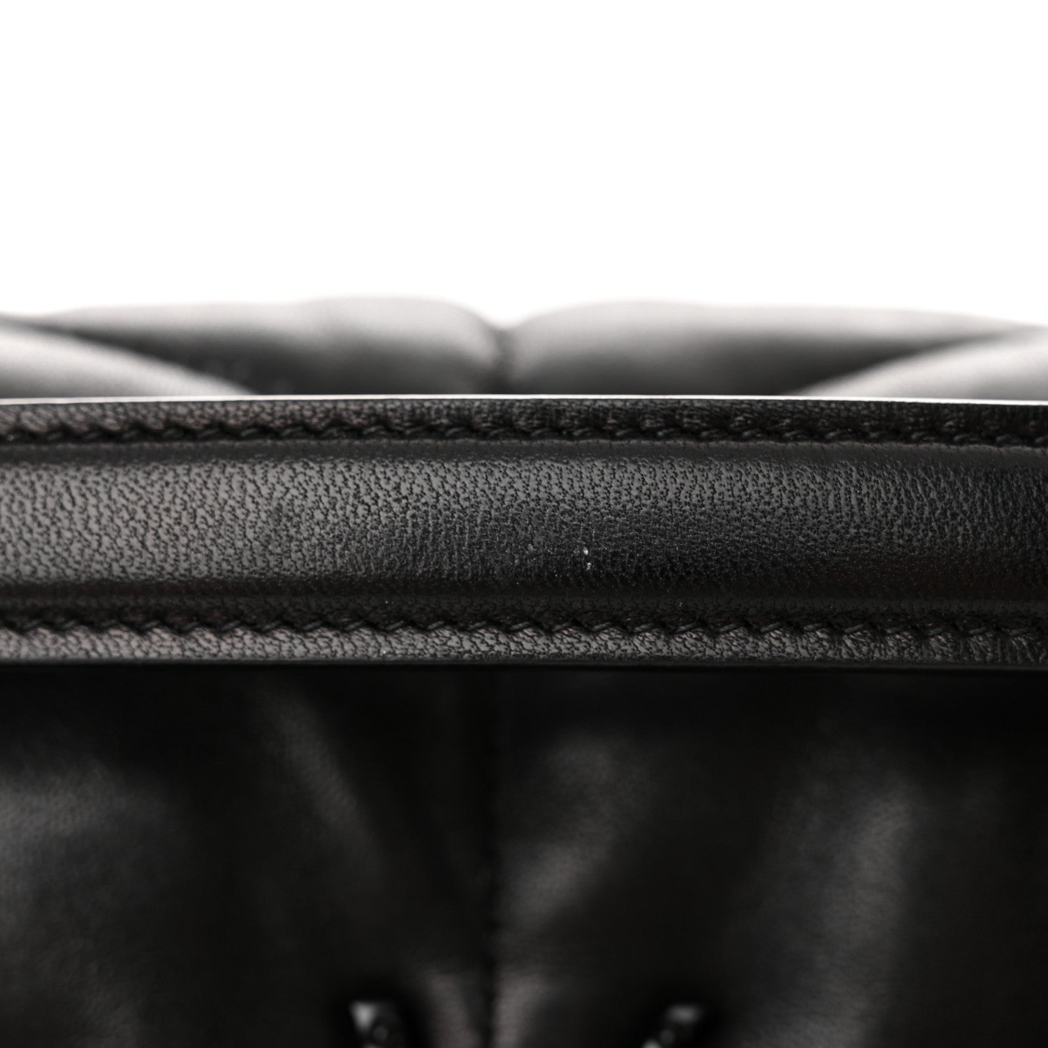 Saint Laurent Lambskin Quilted Monogram Monochrome Medium Loulou Puffer Chain Satchel Black 13 of 17