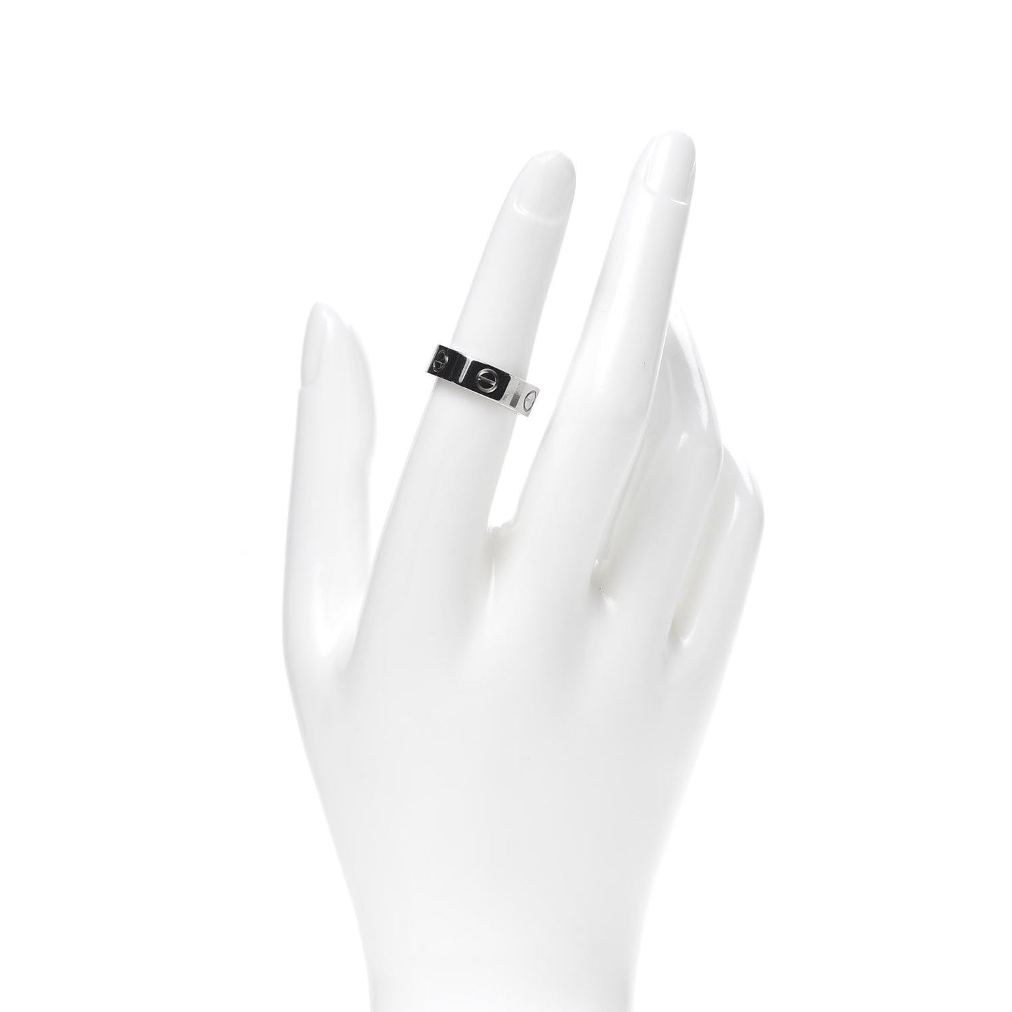 18K White Gold 5.5mm LOVE Ring 53 6.25