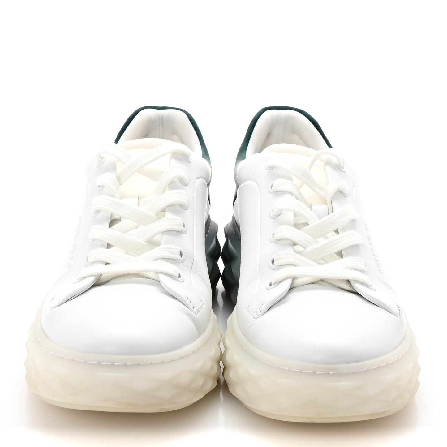 Nappa Diamond Maxi  F II Platform Sneakers 40 White Green Mix
