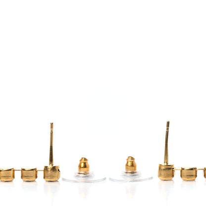 Chanel CC Crystal Drop Earrings Gold 3 of 4