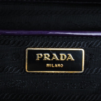 Prada Spazzolato Large Double Zip Tote Viola Fume 6 of 8