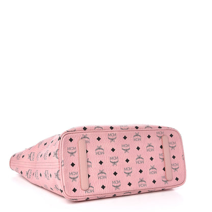 MCM Visetos Medium Anya Shopper Tote Light Pink 4 of 10