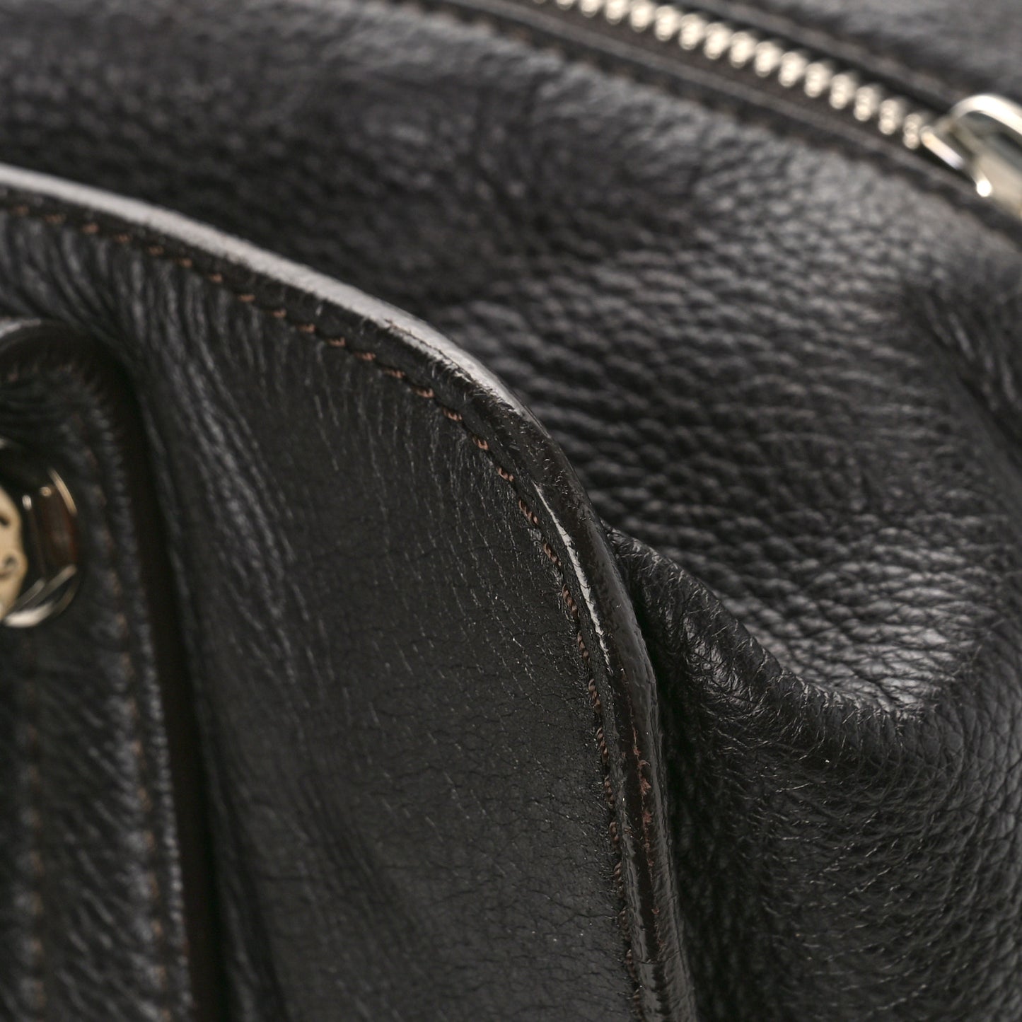 Calfskin Bolt Bowler Black