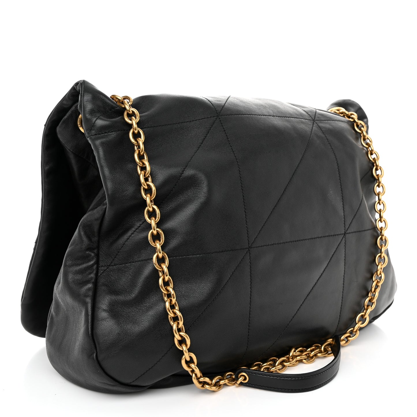 Lambskin Matelasse Monogram Large Jamie 4.3 Black
