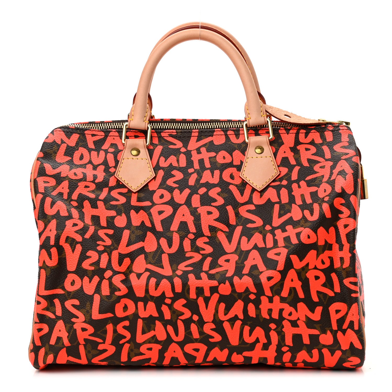 Louis Vuitton Monogram Graffiti Speedy 30 Orange 1 of 10