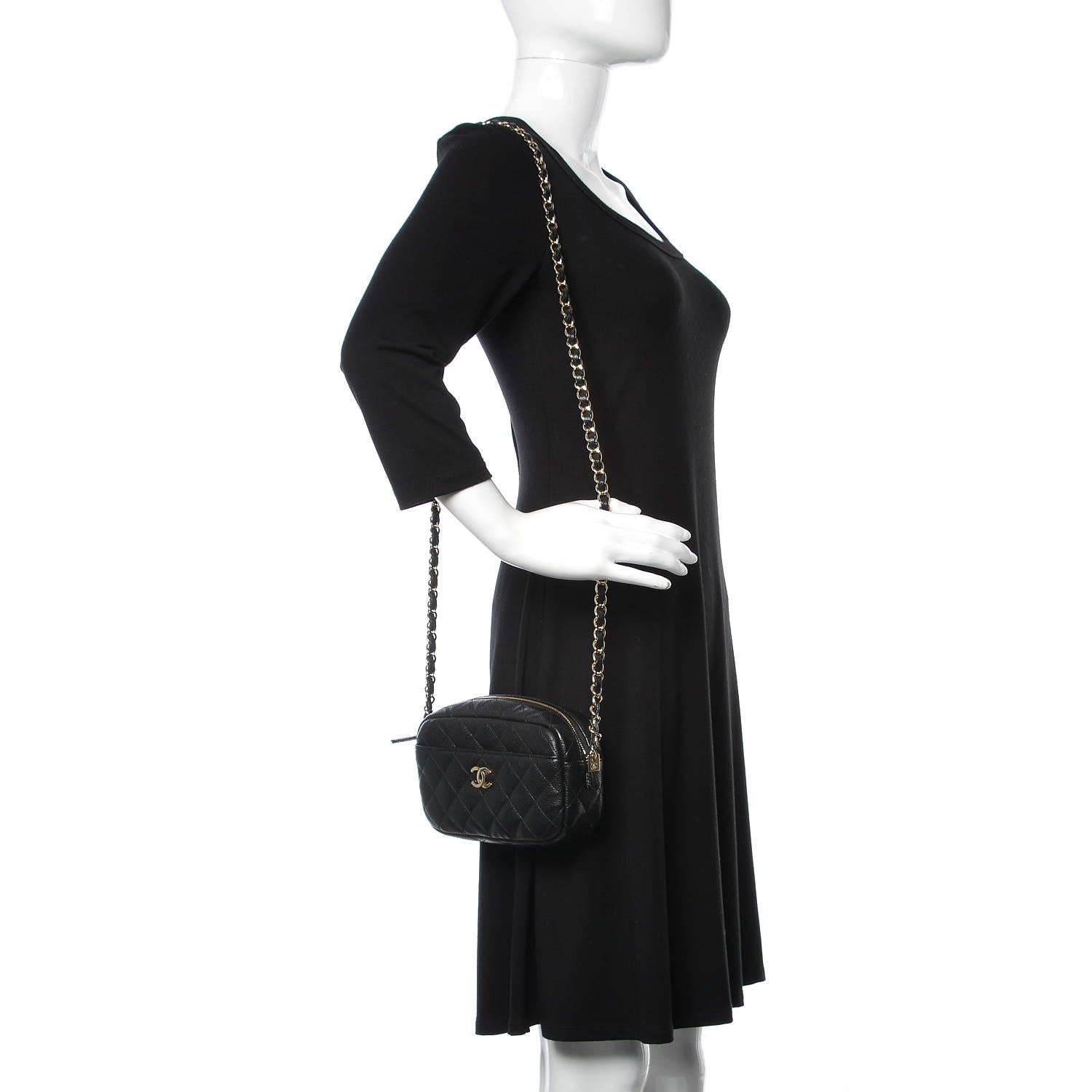 Chanel Caviar Quilted Camera Case Black 2 of 10