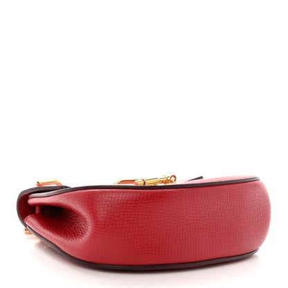 Chloe Grained Calfskin Lambskin Mini Bi-Color Drew Shoulder Bag Red 4 of 10