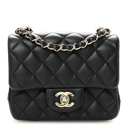 Chanel Lambskin Quilted Mini Square Flap Black 1 of 10