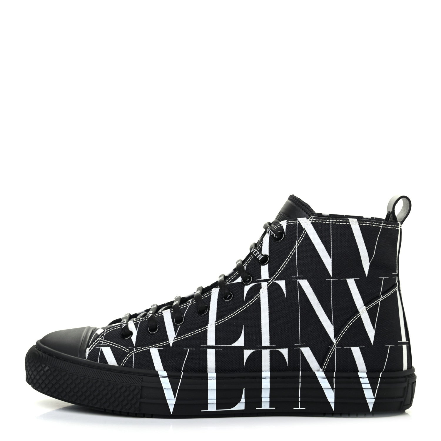 Valentino Garavani Fabric VLTN Mens Times Giggies High Top Sneakers 43 Black 1 of 6