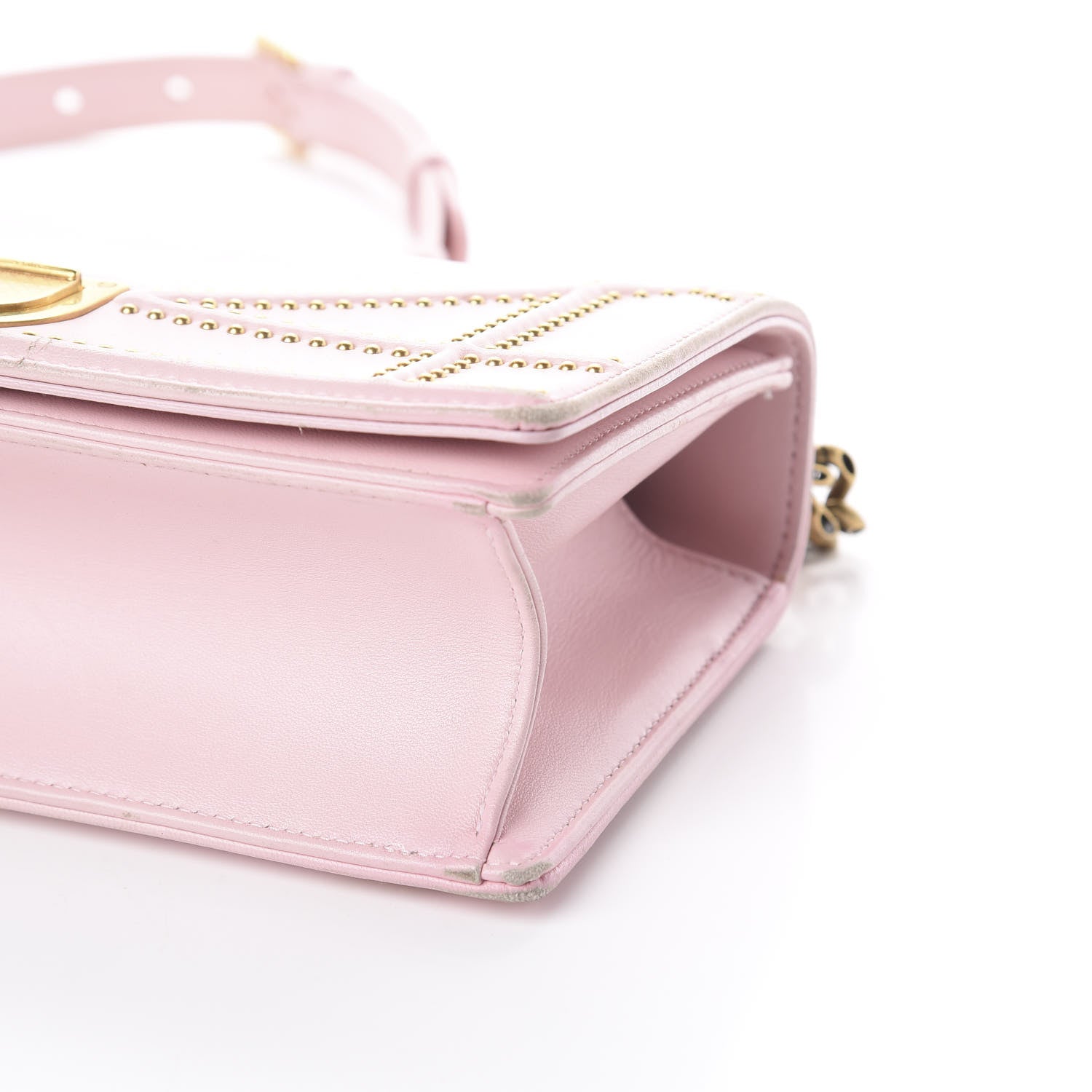 Christian Dior Lambskin Studded Small Diorama Flap Bag Pink 6 of 8