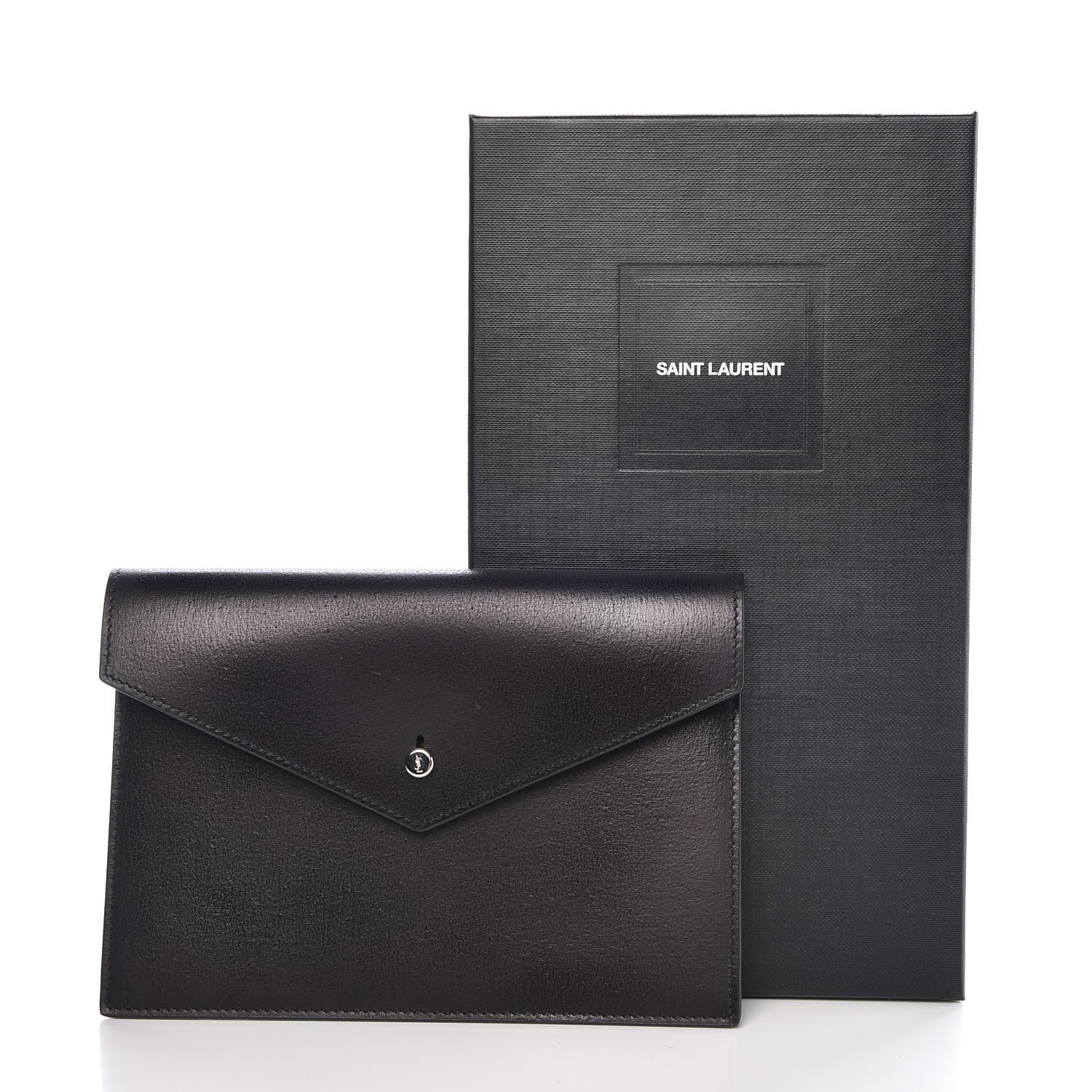 Saint Laurent Calfskin Passport Holder Black 7 of 7