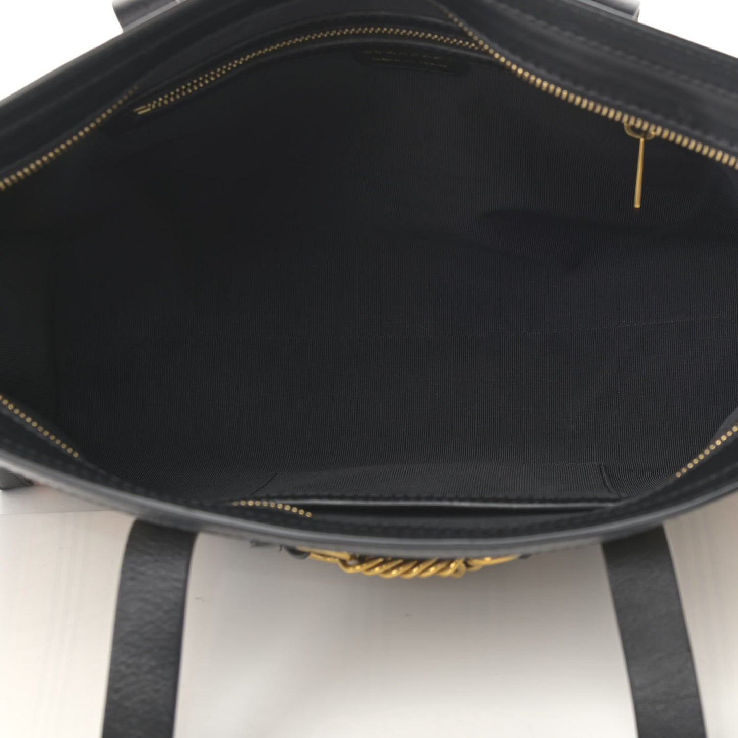 Calfskin 1983 Knight Check Link Zip Tote Black