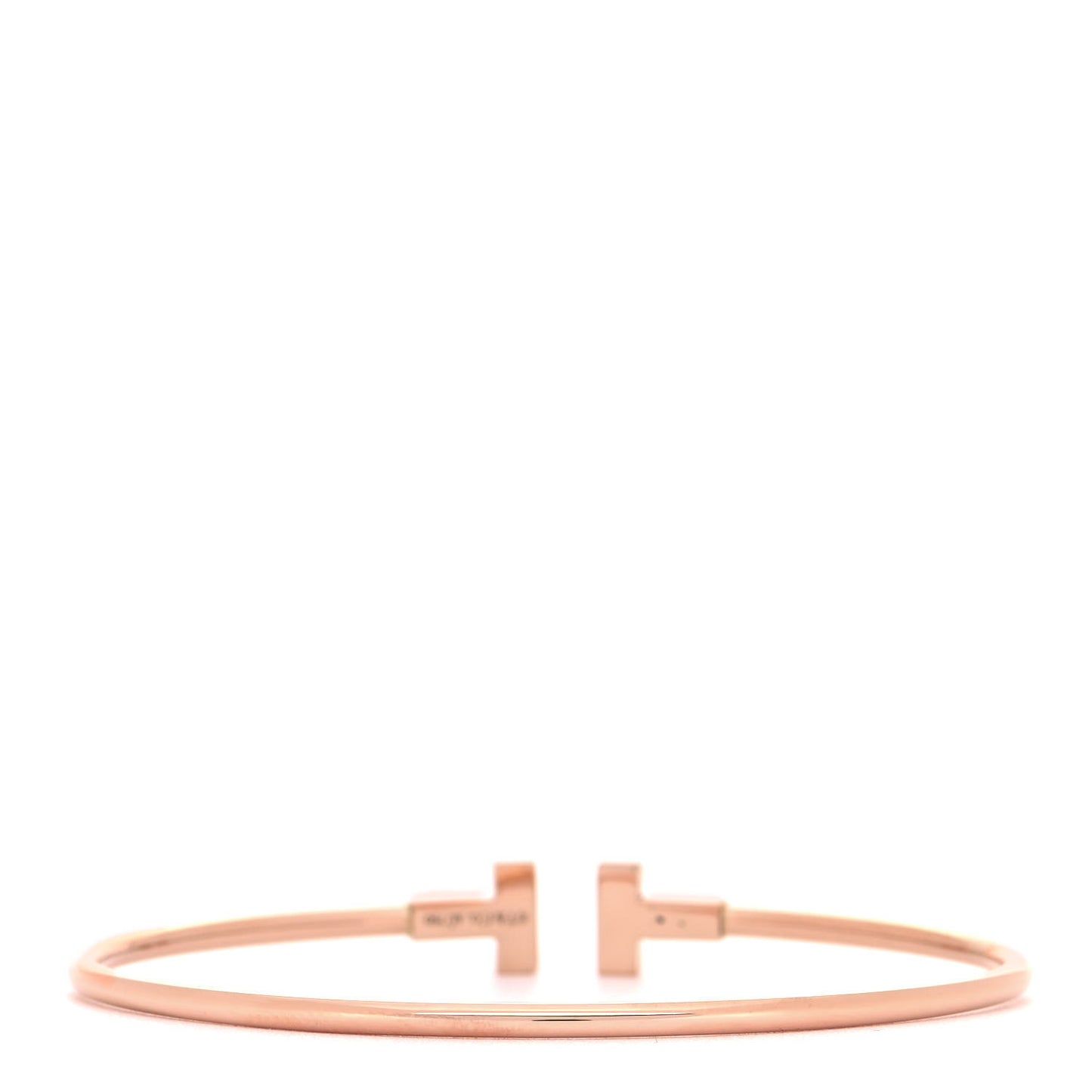 18K Rose Gold Narrow T Wire Bracelet