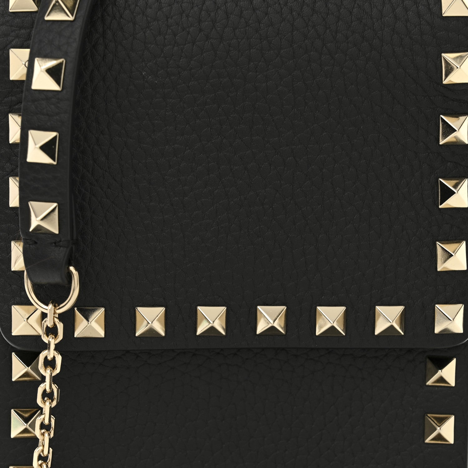 Valentino Garavani Pebbled Calfskin Rockstud Crossbody Black 7 of 9