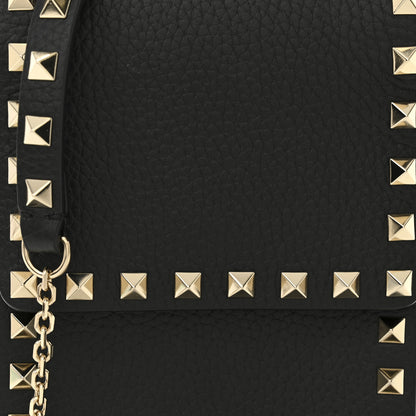 Valentino Garavani Pebbled Calfskin Rockstud Crossbody Black 7 of 9