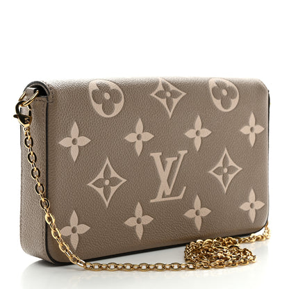 Louis Vuitton Empreinte Monogram Giant Felicie Pochette Tourterelle Creme 4 of 10