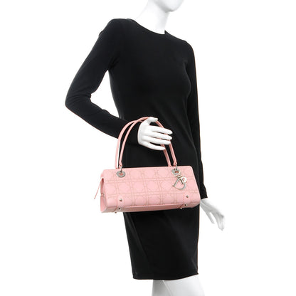 Christian Dior Calfskin Cannage Perforated East West Lady Dior Pink 2 of 11