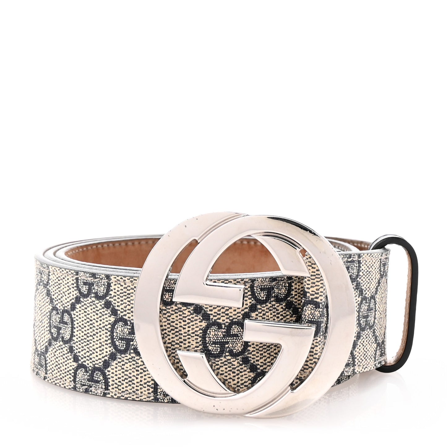 GG Supreme Monogram Selleria Calfskin Interlocking G 40mm Belt 90 36 Navy