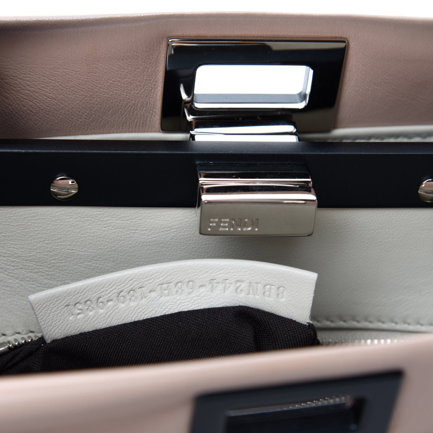 Fendi Nappa Colorblock Mini Peekaboo Iconic Satchel Soap Amazzonia Opal 10 of 11