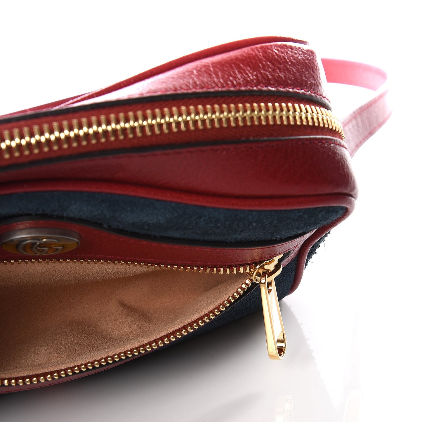 Suede Calfskin Web Mini Ophidia Shoulder Bag New Blue Romantic Cherry