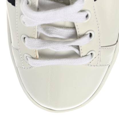 Gucci Calfskin Ayers Web Womens Ace Bow Lace Sneakers 37.5 White 12 of 13