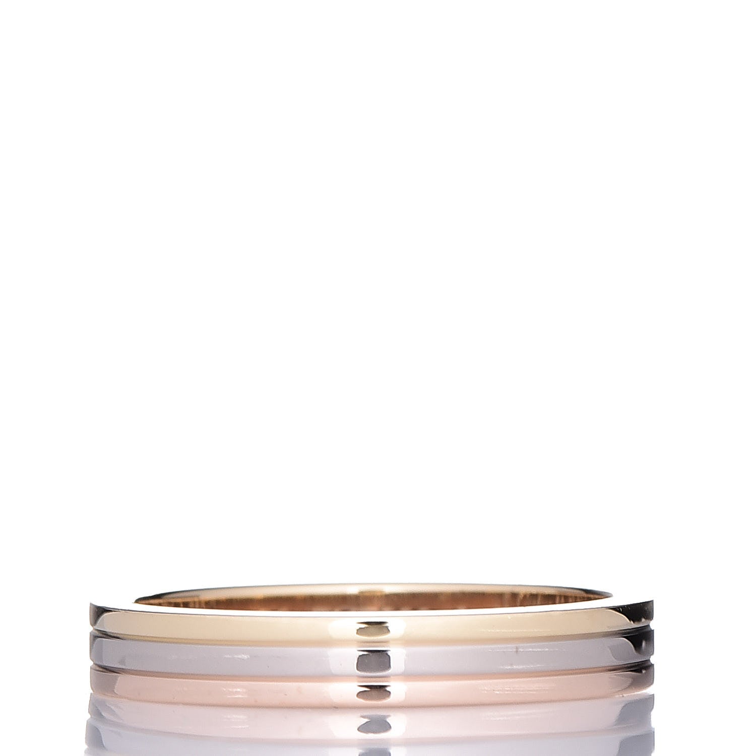 Cartier 18K White Pink Yellow Gold 3.5mm Vendome Louis Cartier Wedding Band 56 7.5 3 of 6
